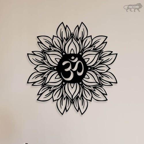 Arte de pared de metal mandala, decoración de pared de metal, decoración del hogar, colgantes de pared, regalos de yoga - Imagen 8 de 9