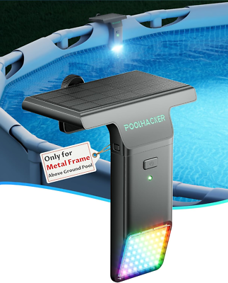 #ad #ad Solar Pool Lights for Metal Frame Pools 10 Color LED W Remote Submersible