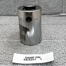Snap-On SES221 1/2" Drive SAE #22, 11/16" Hex, Shallow Spline Socket 1