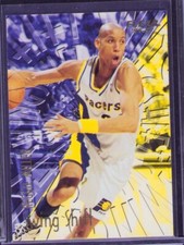 1996-97 Fleer Swing Shift Basketball Card Reggie Miller Indiana Pacers #9 NM