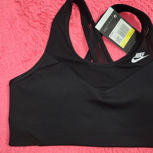 NIKE Women's DRI-FIT Padded Sports Yoga Pickleball Bra Black Small NWT - Picture 3 of 9