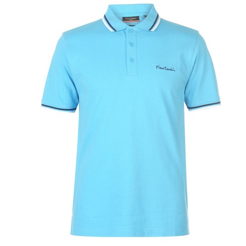 Mens Pierre Cardin Polo Shirts Shorts Sleeved Tipped Top Size S M L XL 2XL 3XL - Picture 12 of 15