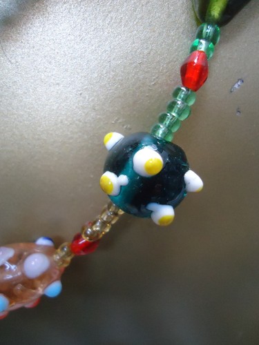 Vintage MURANO Venetian Glass 112cm 44" Multi Color Lampwork Large Bead Necklace - Picture 21 of 22