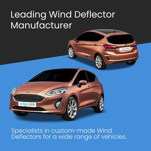 Ford Fiesta MK8 2017-onwards 5 Door Hatchback Wind Deflectors 4pc Tinted - Picture 2 of 10