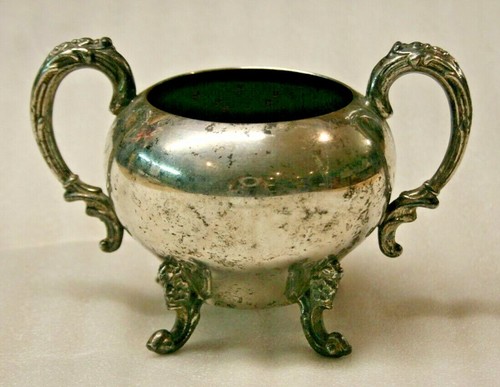 Sheridan Silver On Copper Vintage Sugar Bowl No Lid - Picture 2 of 12