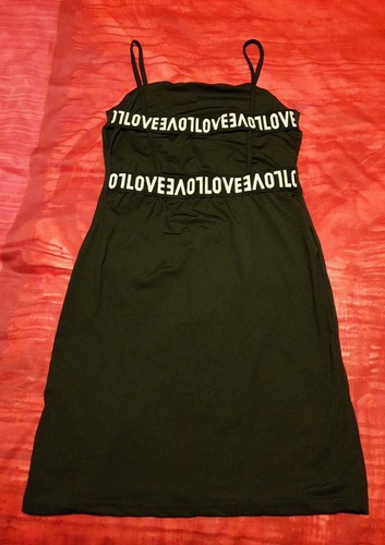 Womens LOVE dress size S 8 10 black white stretchy sexy 80 - Bild 4 von 9