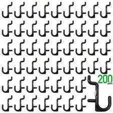 Pegboard Hooks Kit 200PK Pegboard J Hook Assortment Black Peg Hooks
