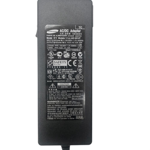 Genuine Samsung AC DC Adapter AD-6314T 14V 4.5A 63W Charger W/o Power Cord - Picture 2 of 6