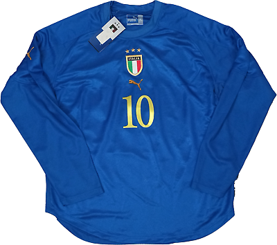 vintage football jersey Roberto Baggio Last Game Italy Puma 2004 XL vintage football jersey Roberto Baggio Last Game Italy Puma 2004 XL