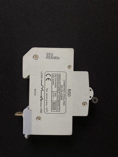 CRABTREE STARBREAKER 61/B50 .50 AMP B TYPE.PLUG IN TYPE - Bild 2 von 2