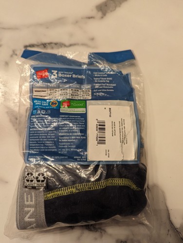 New Boys M 8-10 Boxer Briefs 2 Pair Hanes Open Package - Picture 2 of 3