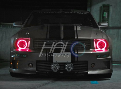 2005-2009 ORACLE FORD MUSTANG COLORSHIFT LED LIGHT HEADLIGHT HALO KIT w/REMOTE - Picture 10 of 10