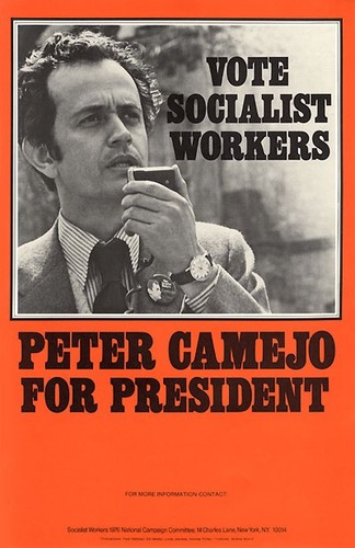 1976 Peter Camejo VOTE SOCIALIST WORKERS Official Campaign Poster - Picture 1 of 2