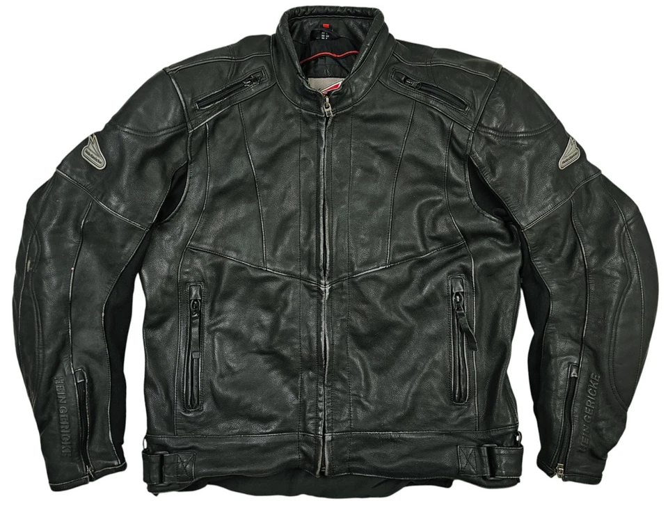 *HOT Men's HEIN GERICKE BIKER MOTORCYCLE ARMOR GUARD LEATHER Jacket 58EUR 48US L - Image 2 of 4