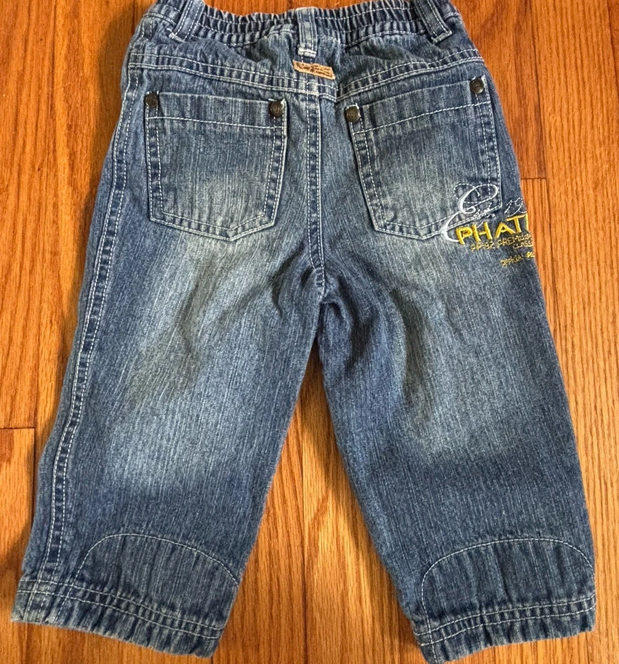 Pantalones de mezclilla Phat Farm vintage para niños talla mediana 12 meses Foto 2 de 4