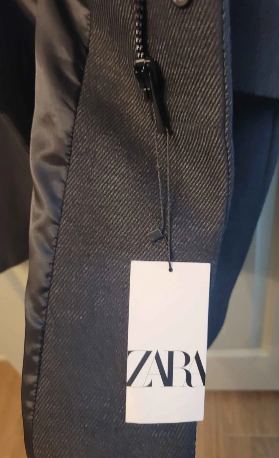 Zara Men's Coat With Detachable High Double Collar Size M NWT image 4
