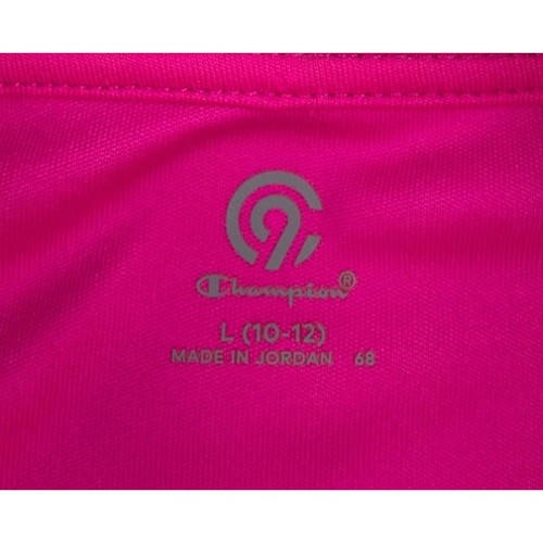 Champion C9 Hot Pink Fuchia Jacket Girls L (10-12) Duo Dry Full Zip - Picture 3 of 7