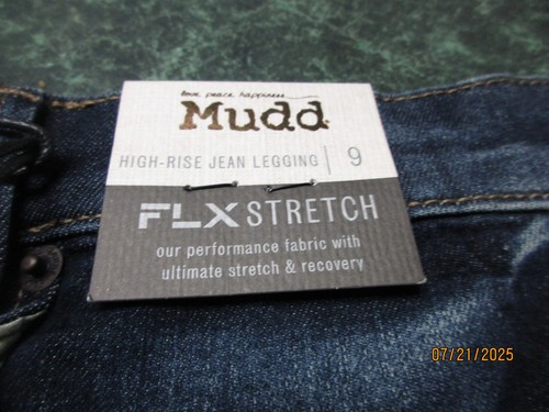 Mudd Girls High Rise Medium Blue Destructed Ankle Leggings Jeans Pants Size 9 - Picture 3 of 6
