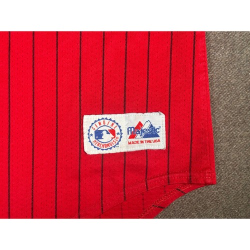 Vintage Majestic Chicago White Sox Nadelstreifen rot MLB Herren Trikot Größe XL Mängel - Bild 4 von 12