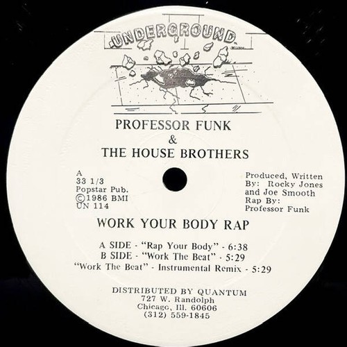Professor Funk & The House Brothers - Work Your Body Rap (VINYL) - Bild 2 von 3