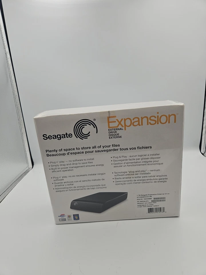 Seagate Expansion 1TB External Hard Drive USB 2.0 PC Storage NEW SEALED Plug & P - Image 2 of 3