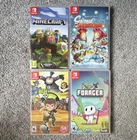 Nintendo Switch Game Lot - Minecraft, Forager, Ben 10, Scribblenauts Complete