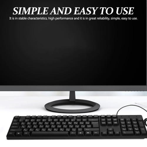 Russian Letter Keyboard Full Size Wired Work Usb for Desktop Computer - Picture 11 of 12