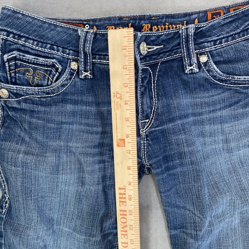 Rock Revival Debbie Boot Cut Womens 31 Jeans Lightly Distressed Embroidered - Picture 13 of 14