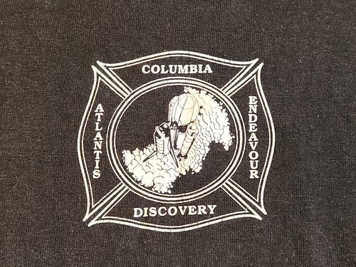 NASA Columbia Atlantis Discovery Endeavour Space Shuttle Support Team Shirt XL - Bild 2 von 4