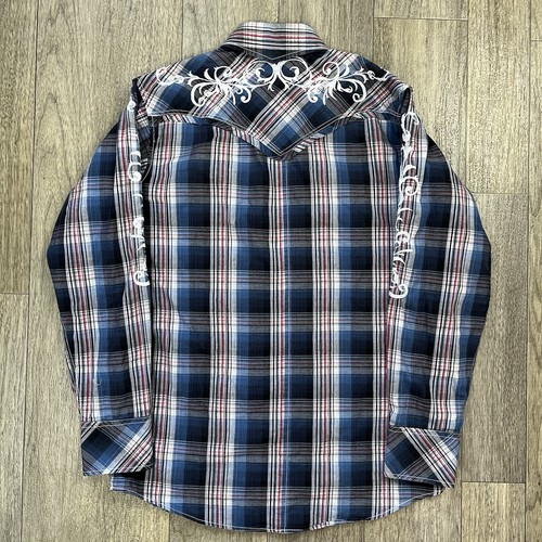 Camisa occidental Panhandle delgada perla a presión para hombre mediana suroeste Rockabilly - Imagen 2 de 9