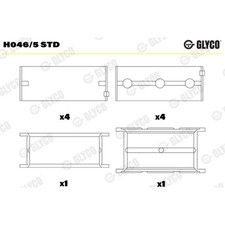 GLYCO H046/5STD Kurbelwellenlager für Renault für Volvo