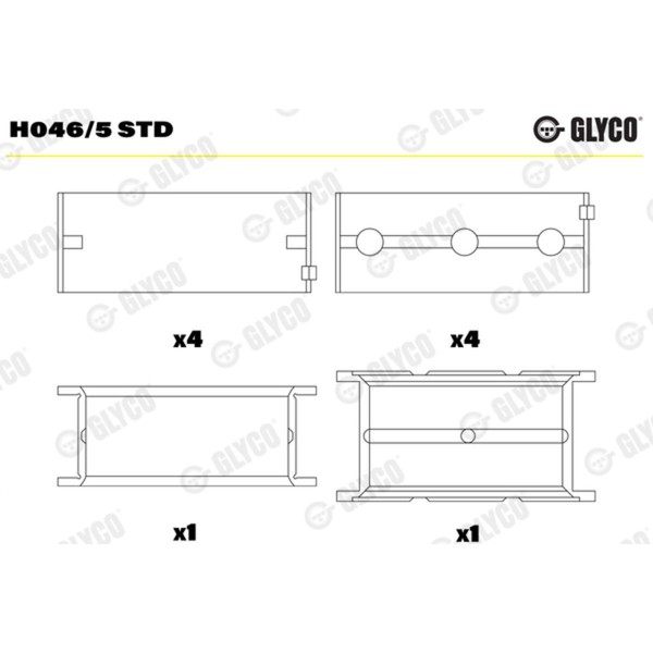 Glyco H046/5STD Kurbelwellenlager FüR Renault FüR Volvo-image