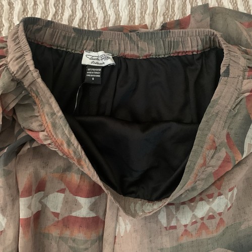 TASHA POLIZZI Mesa Maxi Skirt Brown Patterned Western Wear Size Small NWT Crepe - Picture 9 of 11