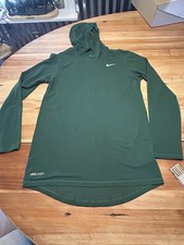 nike men's dri-fit long sleeve hoodie tee Green Size Small