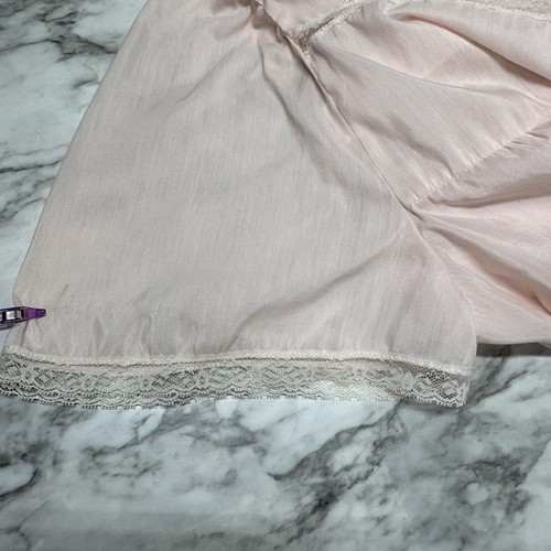 Barbizon Nachthemd Pyjama Medium Negligee Baumwolle rosa bestickt Vintage - Bild 9 von 10
