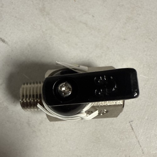 DCMV-25 1/4" Fnpt x Mnpt Nickel Messing Mini Kugelhahn Inline - Bild 3 von 6