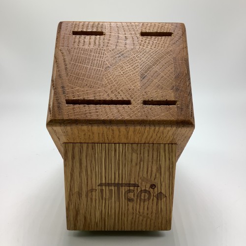 Blocco coltelli in legno Cutco 4 slot conservazione rovere made in USA - Foto 1 di 9