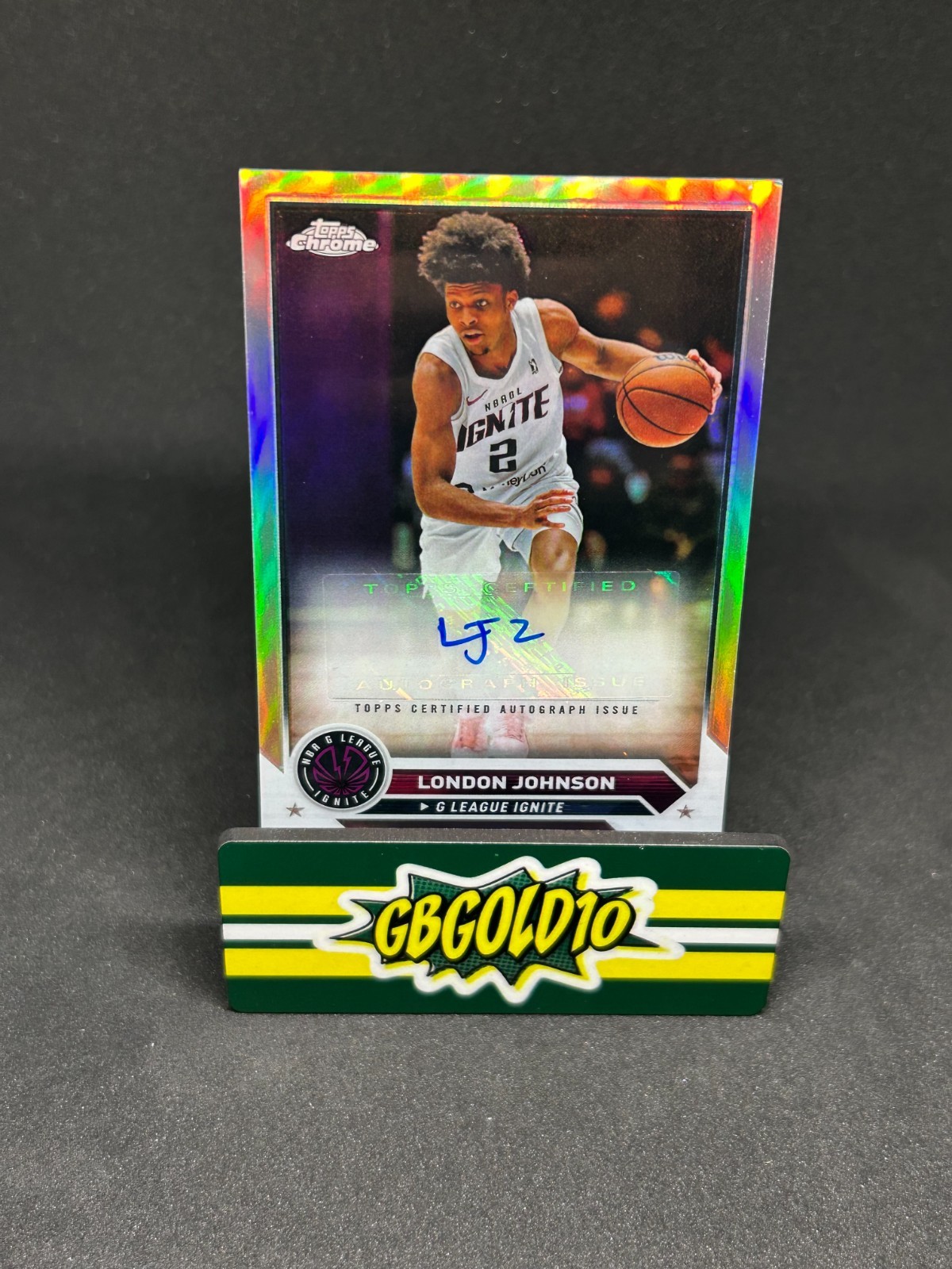 2023-24 Topps G-League - Chrome Auto London Johnson #AC-LJ  (AU, RC) PW1