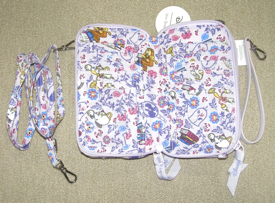 NWT Vera Bradley RFID All in One Crossbody Bag Disney Belle Petite Floral SRP$90 - Image 4 of 4