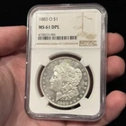 1883-O Morgan Dollar, NGC MS61 DPL (DMPL)