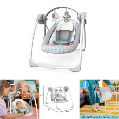 Portable Automatic Baby Swing 6-Speed Adaptable Taggies Music 0-9M 6-20L