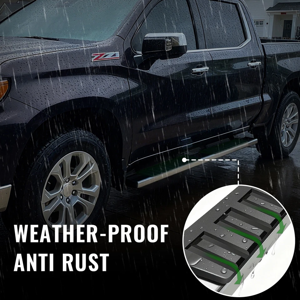 Side Step S/S For 2007-2018 Silverado/Sierra 1500 2500 Crew Cab 6" Running Board Foto 4 de 4