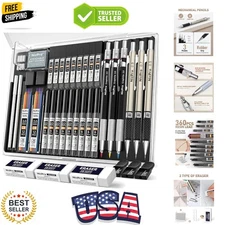 35PCS Art Mechanical Pencil Set, 3 PCS Metal Drafting Pencil 0.5 mm & 0.7 mm ...