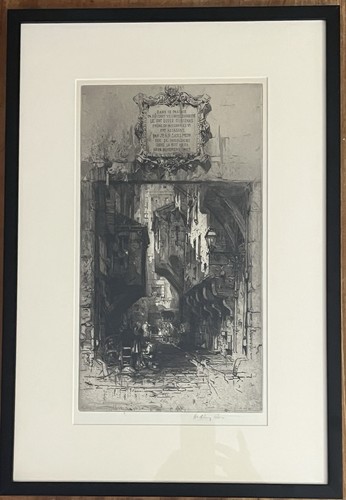 Hedley Fitton British Etching Signed Listed 1909
