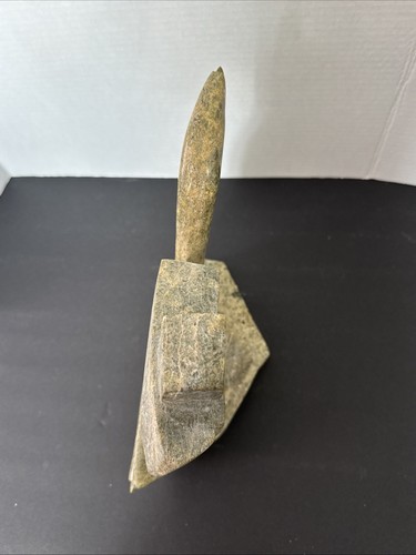 Inuit Soapstone Carving – Inukshuk on Sea Creature – Indigenous Art Vintage Rare - Picture 6 of 14