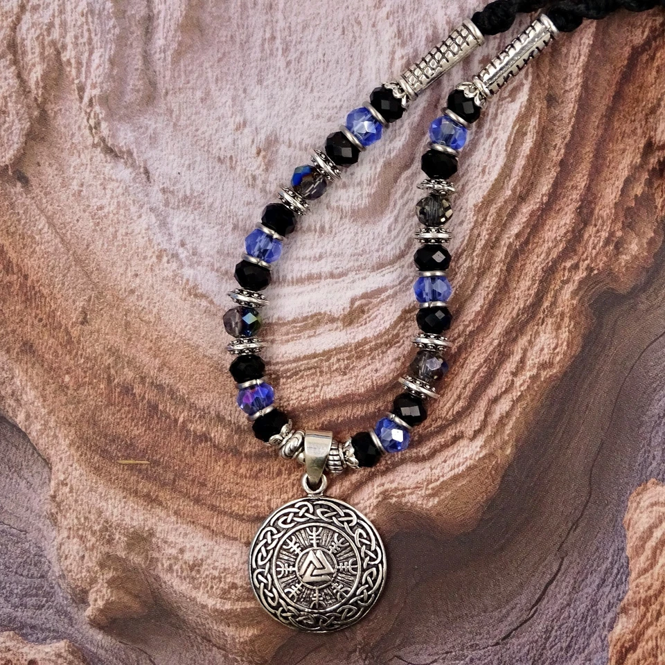 Ожерелье из серебра 925 пробы с подвеской викингов исландский шлем благоговения - Изображение 3 из 4