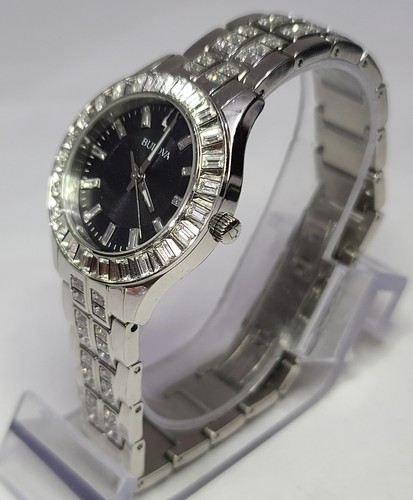 TW-9296RR2-3 BULOVA BLACK DIAL STAINLESS STEEL WOMEN'S WATCH MB5-356 - Picture 4 of 13