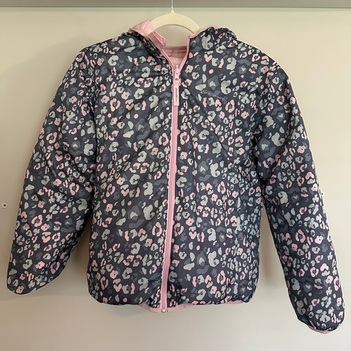 Girls Eddie Bauer Puffer Jacket Size L (14/16) Pink & Gray - Picture 5 of 8