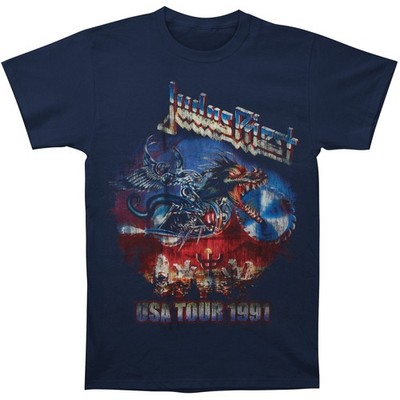 Men's Judas Priest Painkiller US Tour 91 T-shirt X-Large Navy