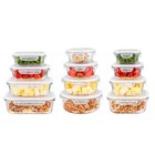 Glass Storage Containers with Snack Lock Lids Food Storage Oven Dishwasher Safe 